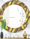 Yellow Moods 4 - Bohemian and Eclectic Mirror - Oval or Round Wall Mirror