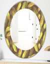 Yellow Moods 4 - Bohemian and Eclectic Mirror - Oval or Round Wall Mirror