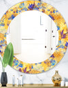 Imprints Flowers and Herb Pattern - Glam Mirror - Frameless Oval or Round Wall Mirror