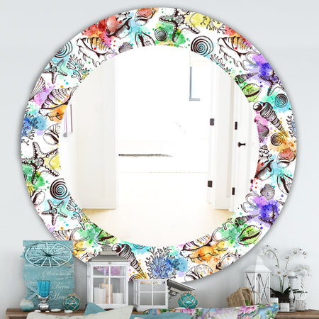 Costal Creatures 6 - Traditional Mirror - Oval or Round Wall Mirror