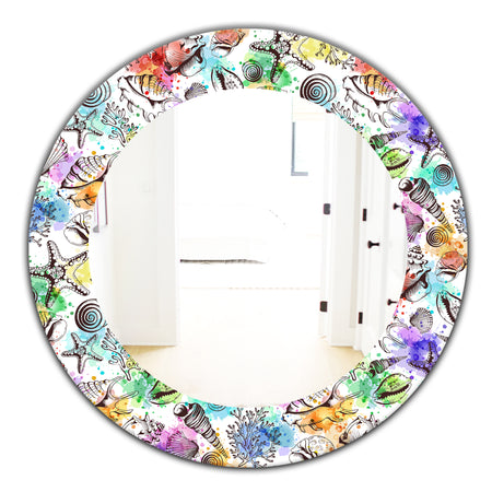 Costal Creatures 6 - Traditional Mirror - Oval or Round Wall Mirror