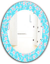 Flower Pattern - Modern Mirror - Frameless Oval or Round Wall Mirror