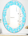 Flower Pattern - Modern Mirror - Frameless Oval or Round Wall Mirror