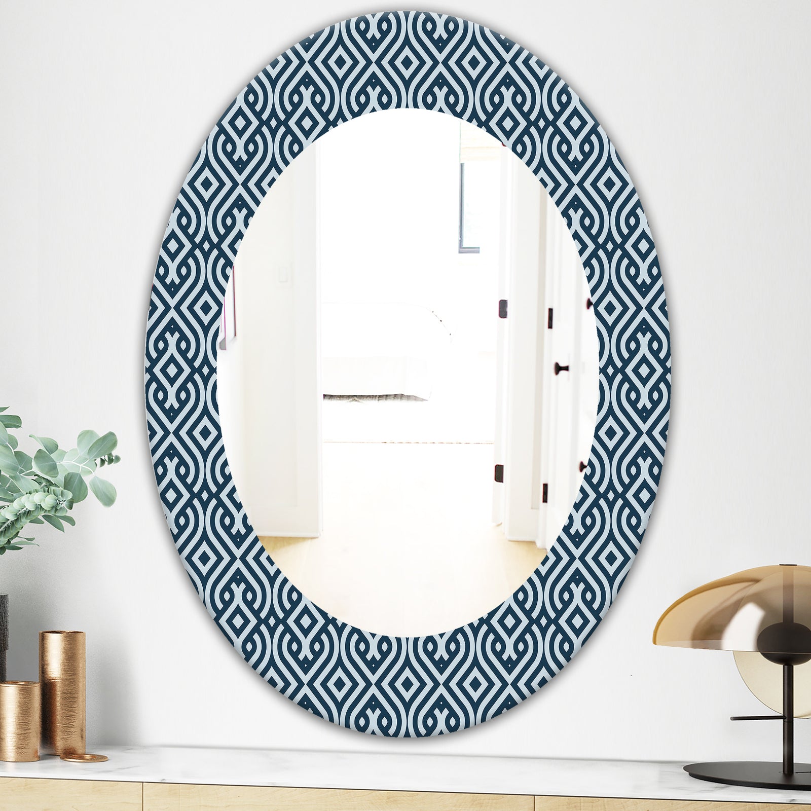Scandinavian 4 - Mid-Century Mirror - Oval or Round Wall Mirror