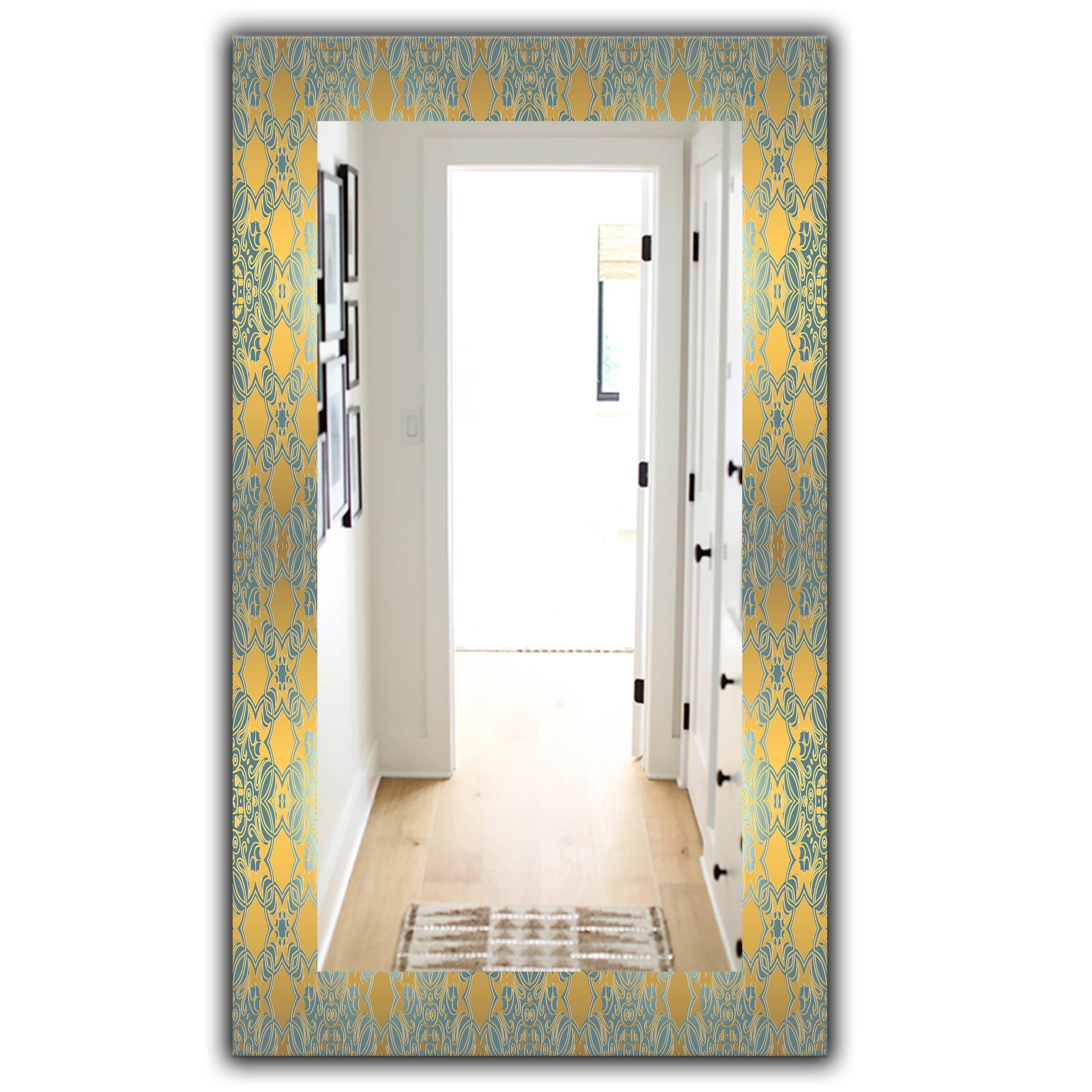 Glam Flowers Decorative - Glam Mirror - Frameless Vanity Mirror