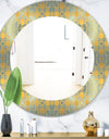 Glam Flowers Decorative - Glam Mirror - Frameless Oval or Round Wall Mirror