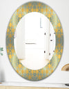 Glam Flowers Decorative - Glam Mirror - Frameless Oval or Round Wall Mirror