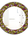 Floral Pattern, Paisley Garden Style - Bohemian and Eclectic Mirror - Oval or Round Wall Mirror