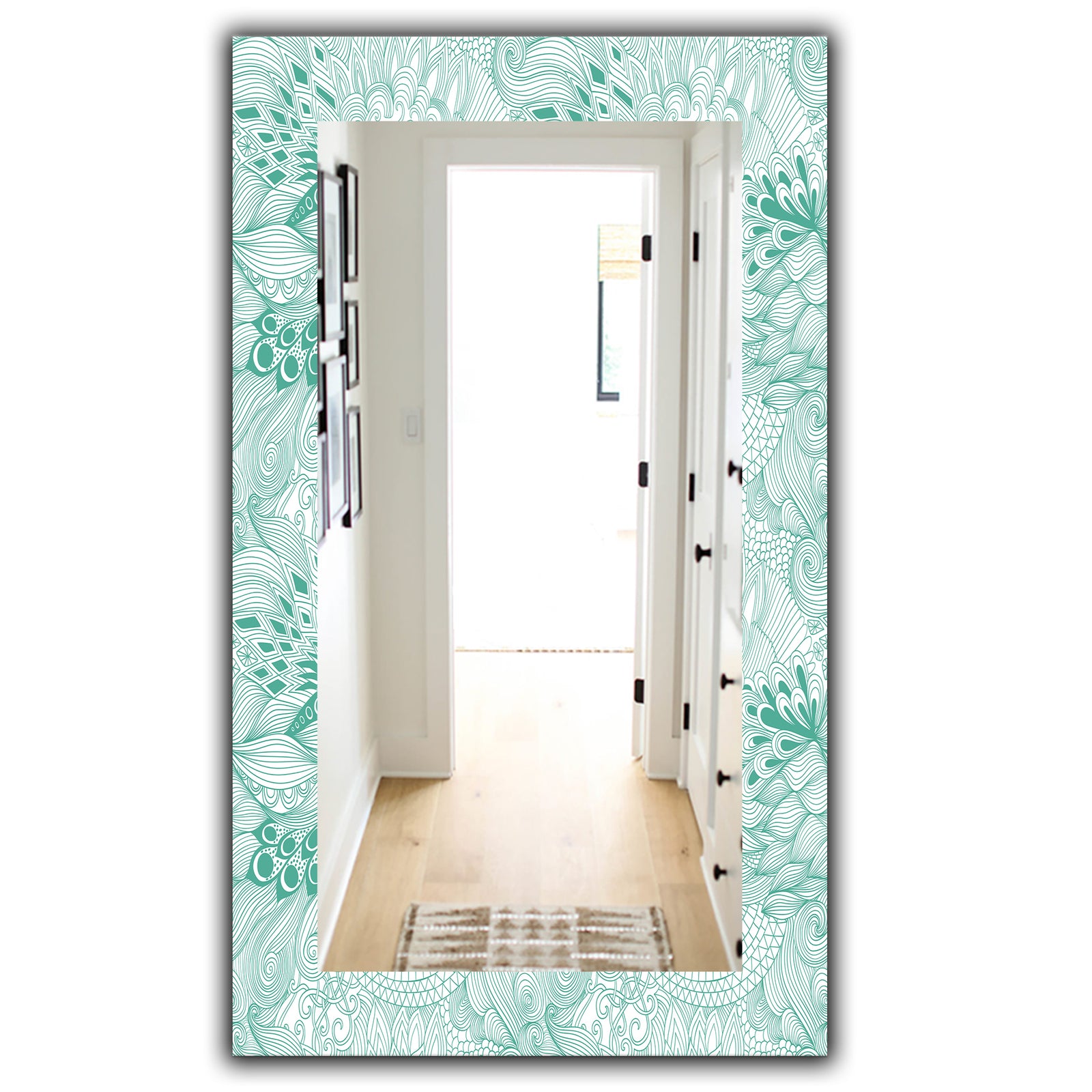 Pattern Abstract With Colorful Ornament - Modern Mirror - Vanity Mirror