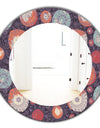 Pattern With Graphic Doodle Suns - Modern Mirror - Oval or Round Wall Mirror