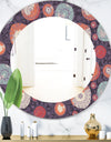 Pattern With Graphic Doodle Suns - Modern Mirror - Oval or Round Wall Mirror