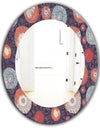 Pattern With Graphic Doodle Suns - Modern Mirror - Oval or Round Wall Mirror