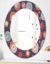 Pattern With Graphic Doodle Suns - Modern Mirror - Oval or Round Wall Mirror