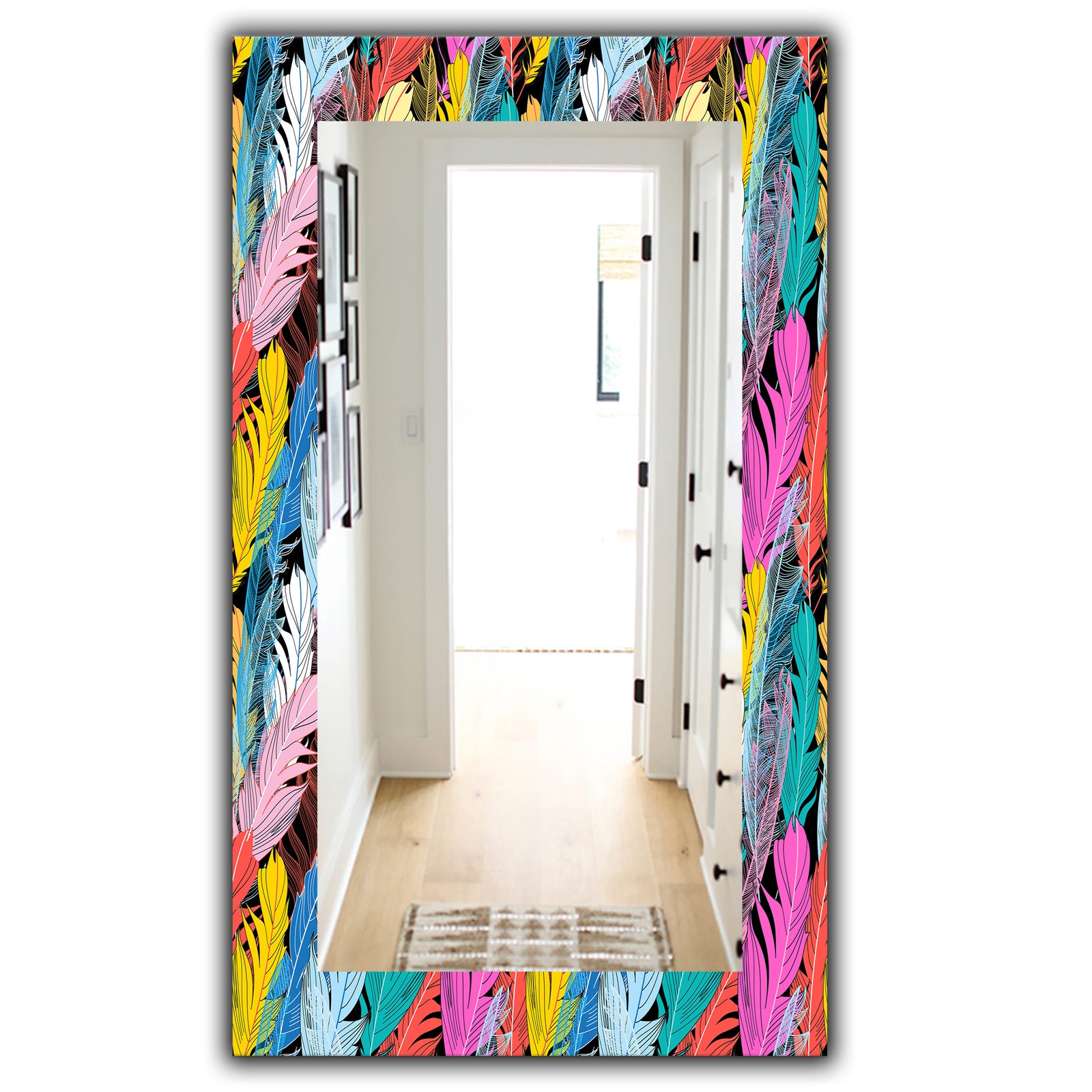 Feathers 7 - Modern Mirror - Wall Mirror