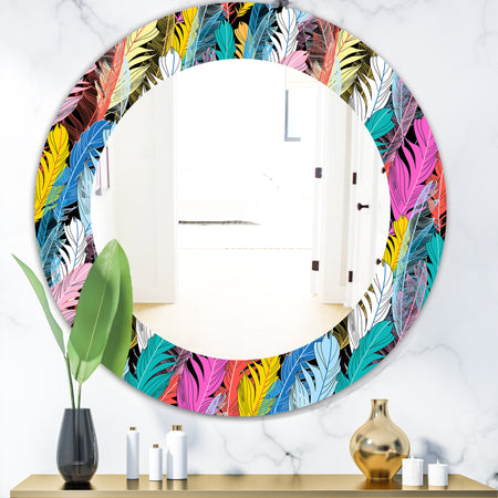Feathers 7 - Modern Mirror - Oval or Round Wall Mirror