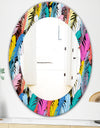 Feathers 7 - Modern Mirror - Oval or Round Wall Mirror