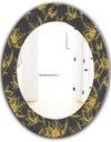 Obsidian Bloom 7 - Modern Mirror - Oval or Round Wall Mirror
