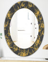 Obsidian Bloom 7 - Modern Mirror - Oval or Round Wall Mirror