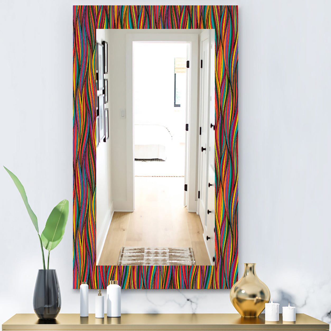 Gorgeous Wave - Bohemian and Eclectic Mirror - Modern Wall Mirror