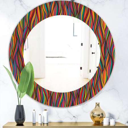 Gorgeous Wave - Bohemian and Eclectic Mirror - Oval or Round Wall Mirror