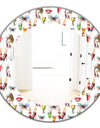 Beauty and Fashion Pattern With Girls - Modern Mirror - Oval or Round Wall Mirror