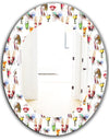 Beauty and Fashion Pattern With Girls - Modern Mirror - Oval or Round Wall Mirror