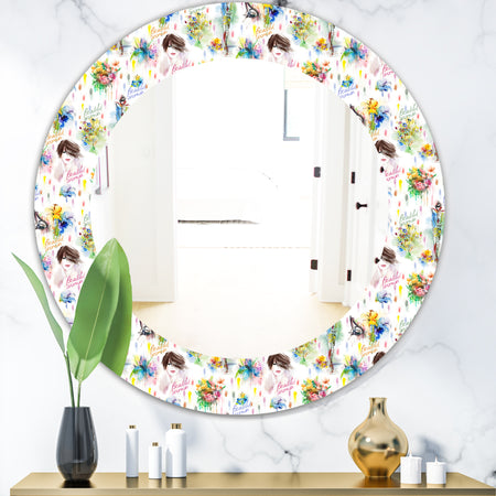 Beauty and Fashion Pattern - Modern Mirror - Oval or Round Wall Mirror