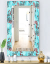 Winter Pattern With Peacocks and Snowflakes - Modern Mirror - Frameless Vanity Mirror