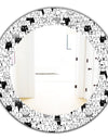 Cats Pattern - Modern Mirror - Oval or Round Wall Mirror