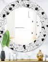 Cats Pattern - Modern Mirror - Oval or Round Wall Mirror