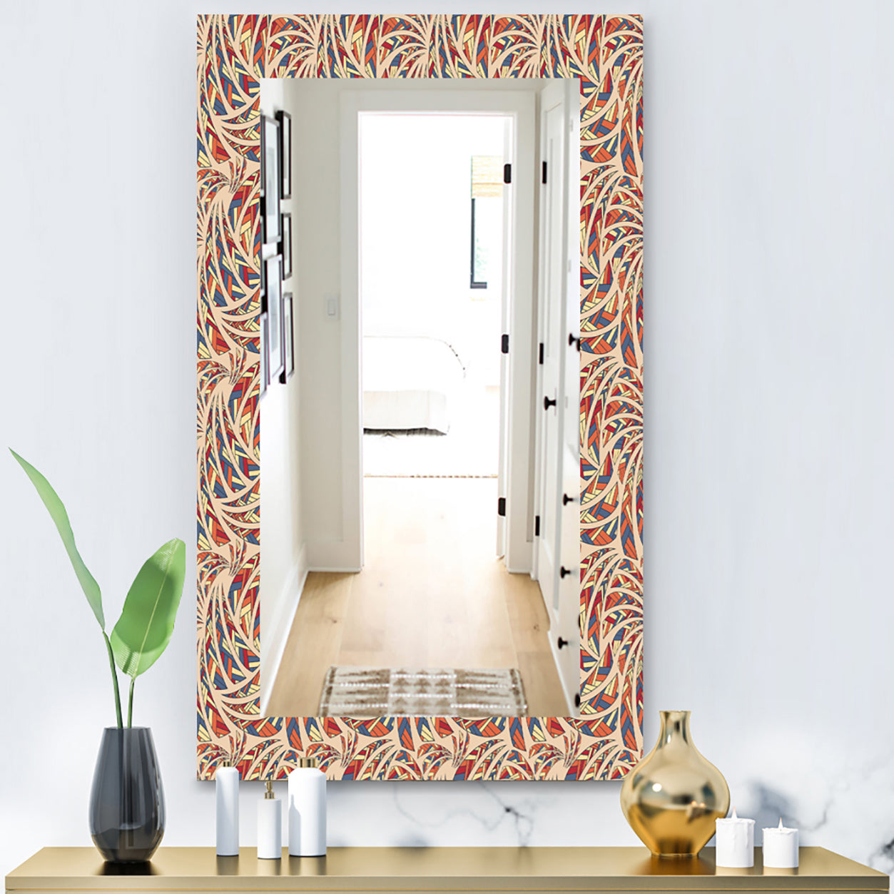 Ethnic Pattern - Bohemian and Eclectic Mirror - Vanity Mirror
