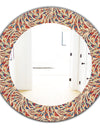 Ethnic Pattern - Bohemian and Eclectic Mirror - Oval or Round Wall Mirror