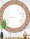 Ethnic Pattern - Bohemian and Eclectic Mirror - Oval or Round Wall Mirror