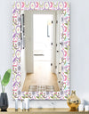 Pink Blossom 9 - Modern Mirror - Frameless Wall Mirror