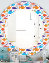 Costal Creatures 7 - Traditional Mirror - Oval or Round Wall Mirror