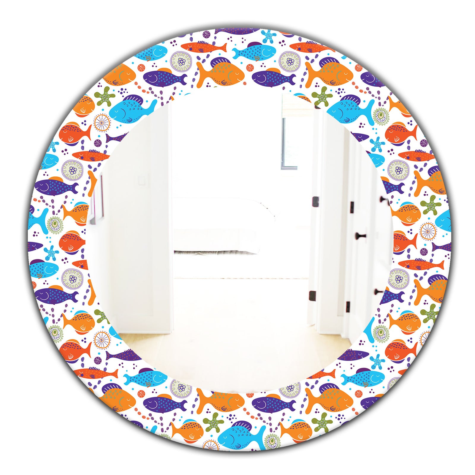 Costal Creatures 7 - Traditional Mirror - Oval or Round Wall Mirror