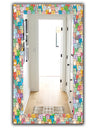 Funny Cat'S Heads Pattern - Modern Mirror - Wall Mirror