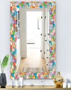 Funny Cat'S Heads Pattern - Modern Mirror - Wall Mirror