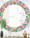 Funny Cat'S Heads Pattern - Modern Mirror - Oval or Round Wall Mirror