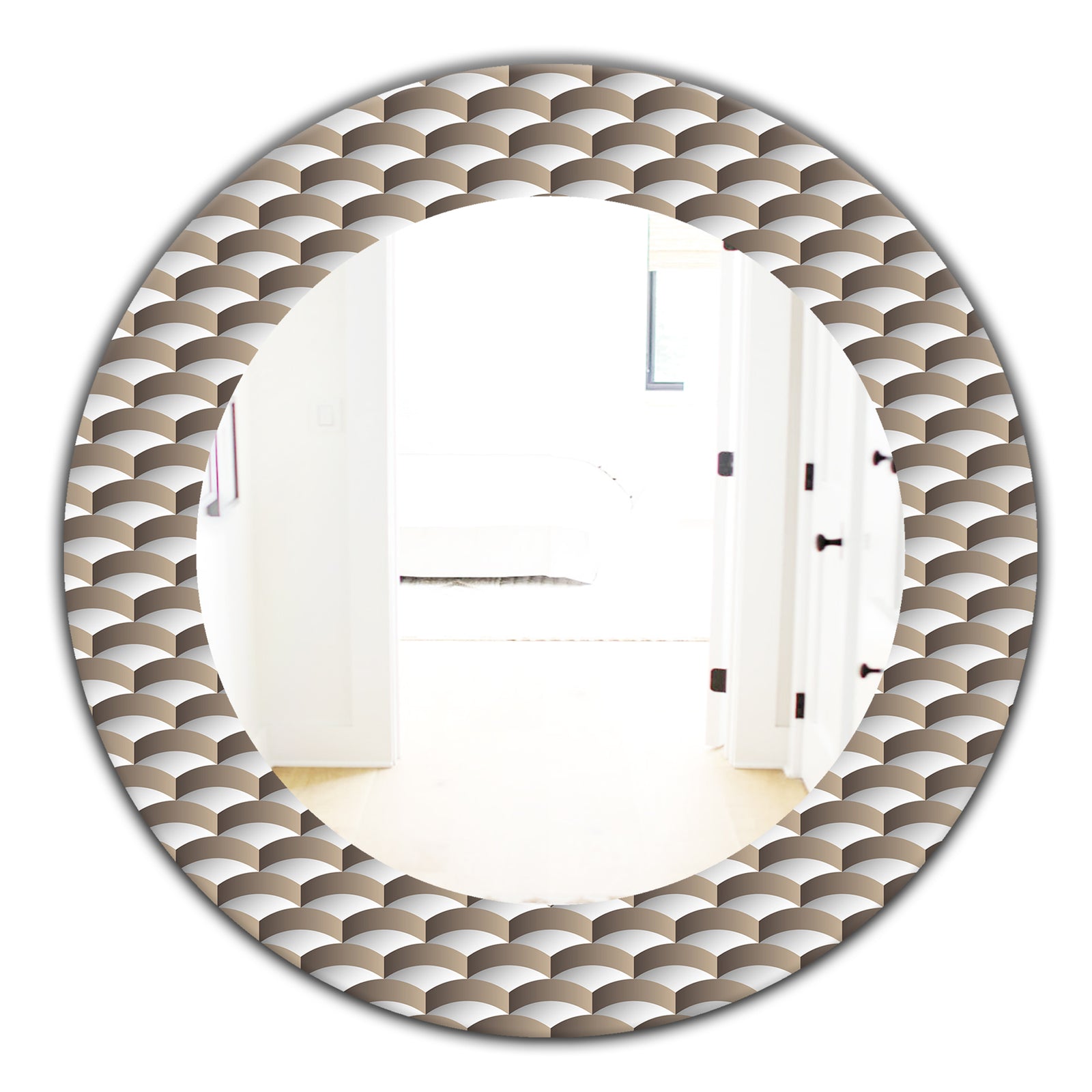 Scandinavian 7 - Mid-Century Mirror - Oval or Round Wall Mirror