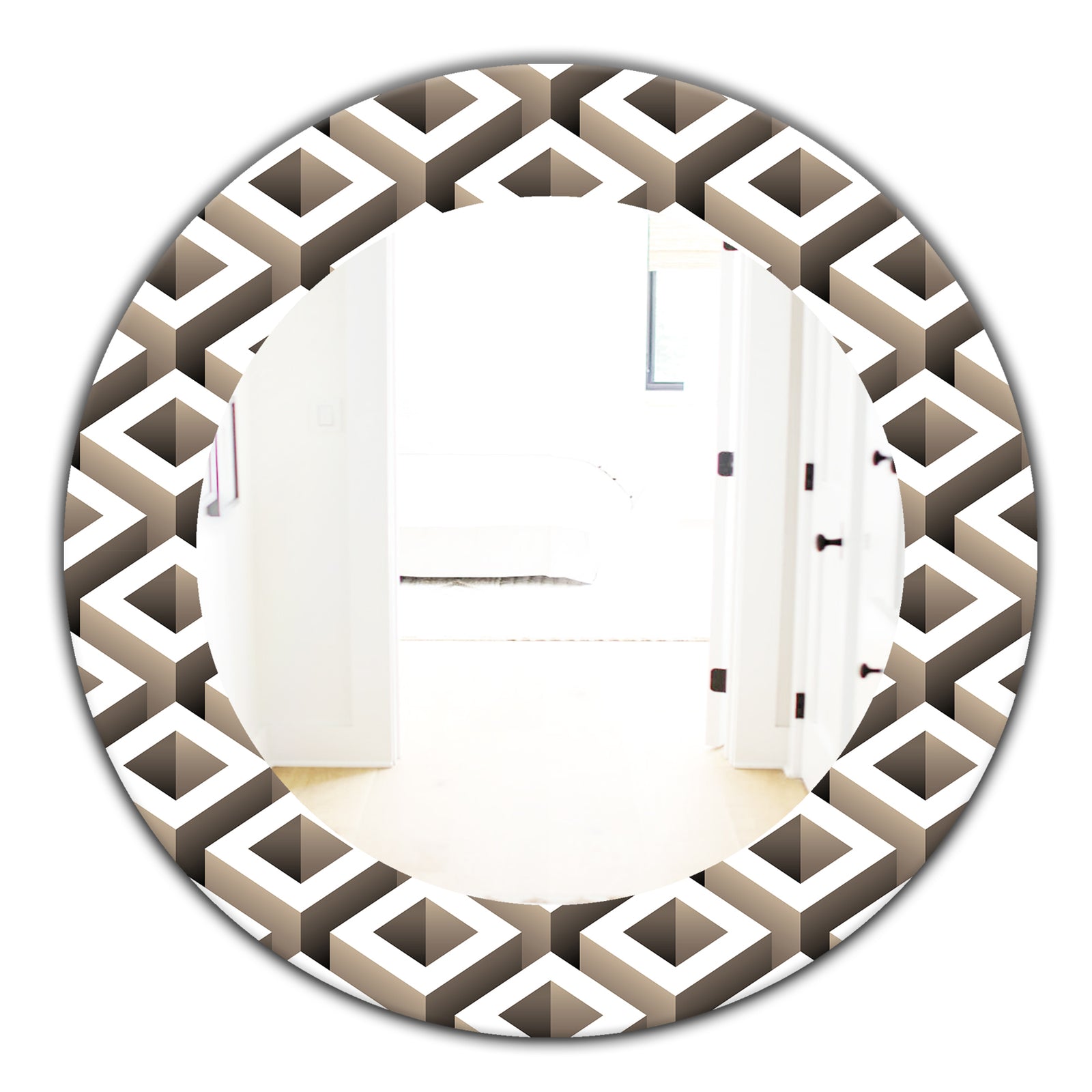 Scandinavian 8 - Mid-Century Mirror - Oval or Round Wall Mirror