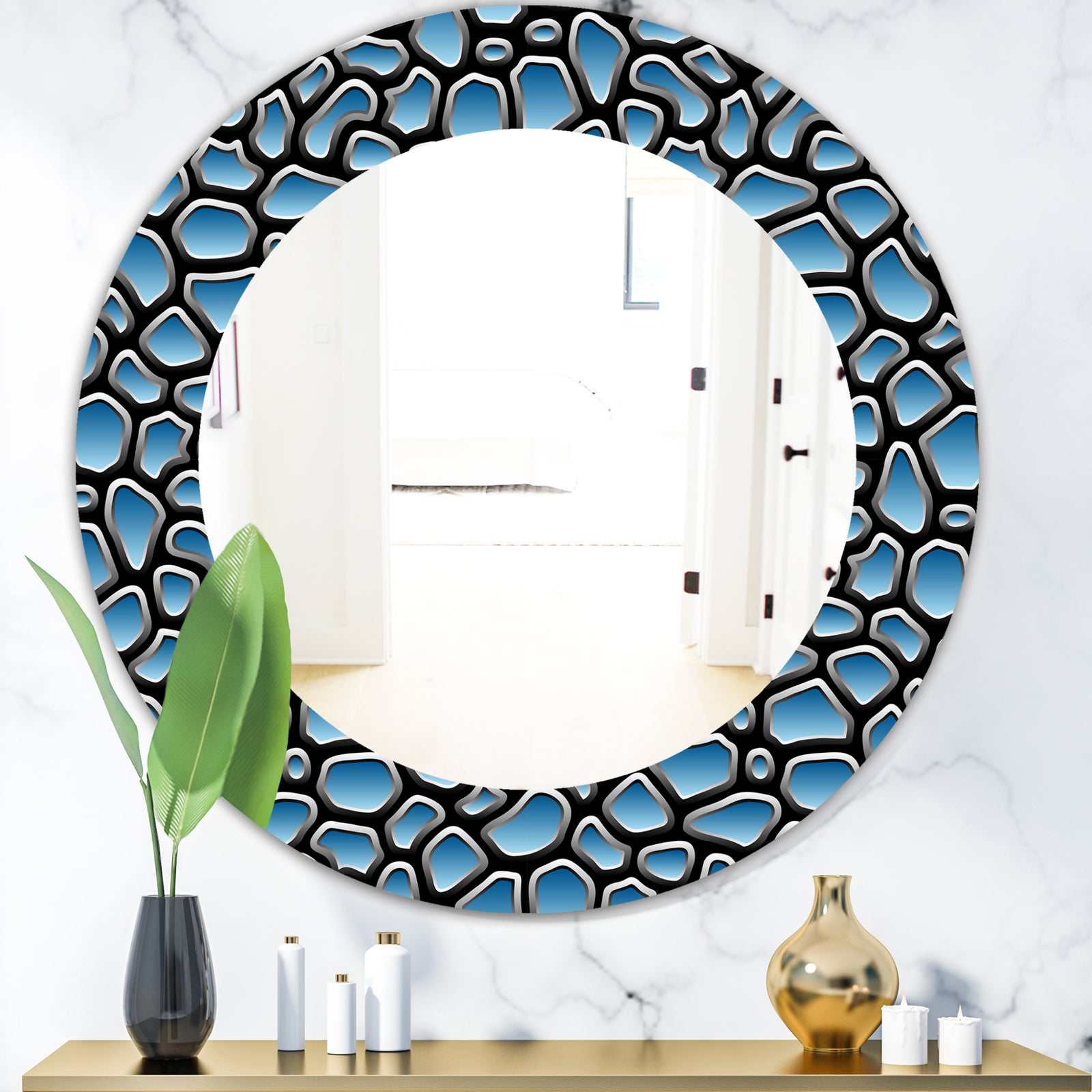 Scandinavian 9 - Modern Mirror - Frameless Oval or Round Wall Mirror