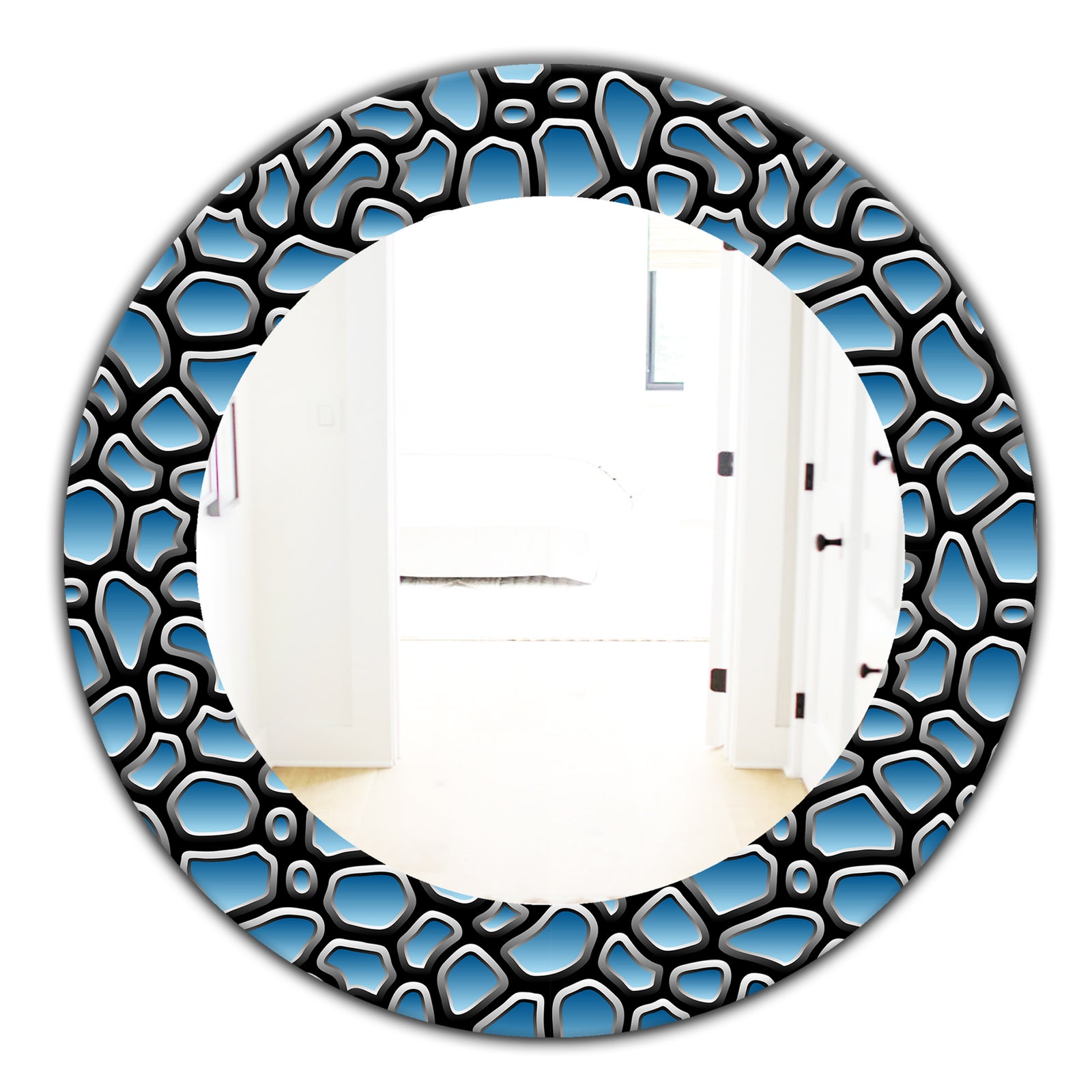 Scandinavian 9 - Modern Mirror - Frameless Oval or Round Wall Mirror