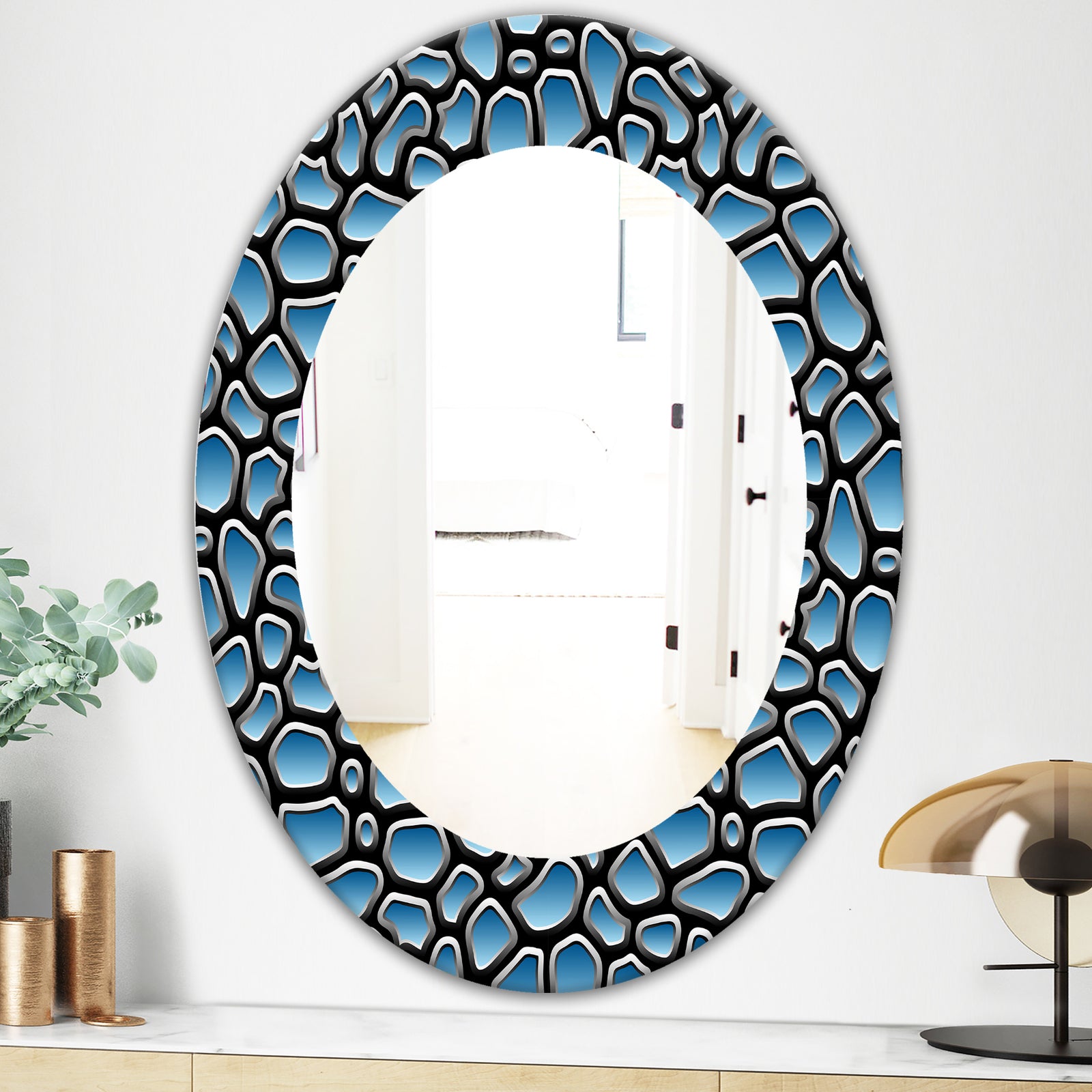 Scandinavian 9 - Modern Mirror - Frameless Oval or Round Wall Mirror