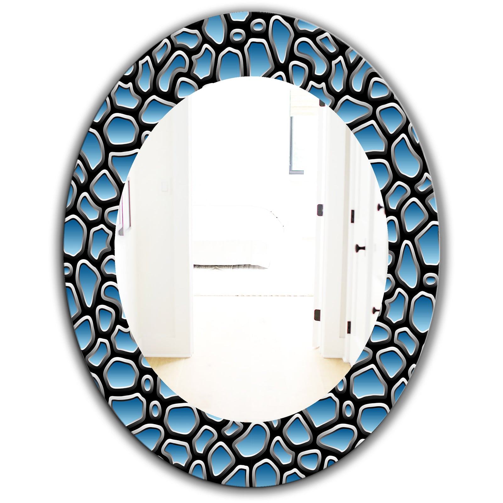 Scandinavian 9 - Modern Mirror - Frameless Oval or Round Wall Mirror