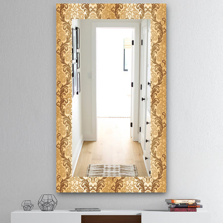 Damask Pattern - Mid-Century Mirror - Vanity Mirror