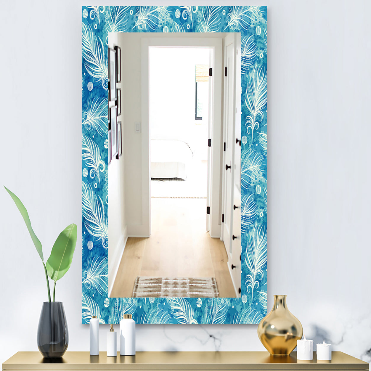 Feathers 8 - Modern Mirror - Wall Mirror