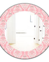 Pink Spheres 2 - Farmhouse Mirror - Frameless Oval or Round Wall Mirror