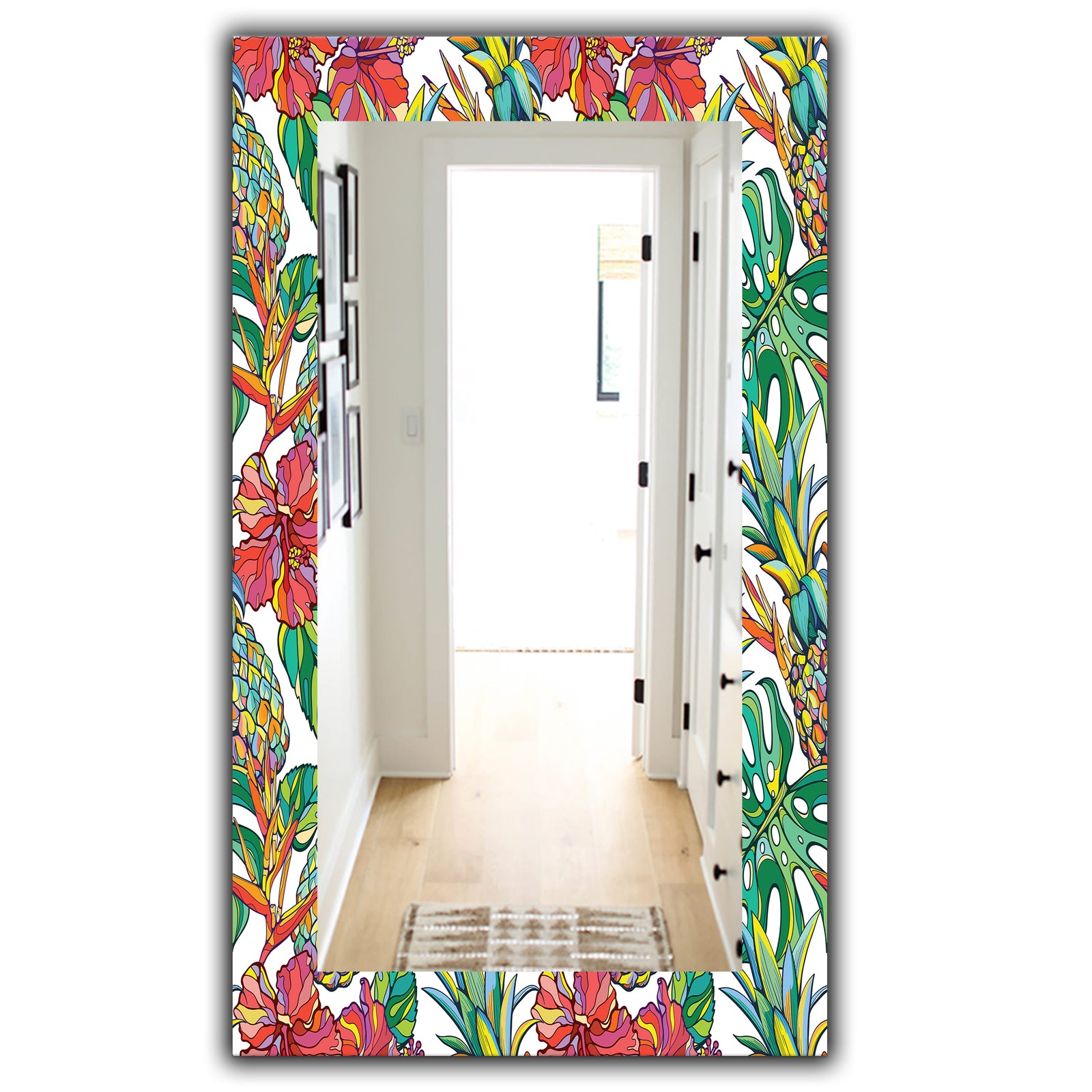 Tropical Mood Foliage 4 - Bohemian and Eclectic Mirror - Vanity Mirror