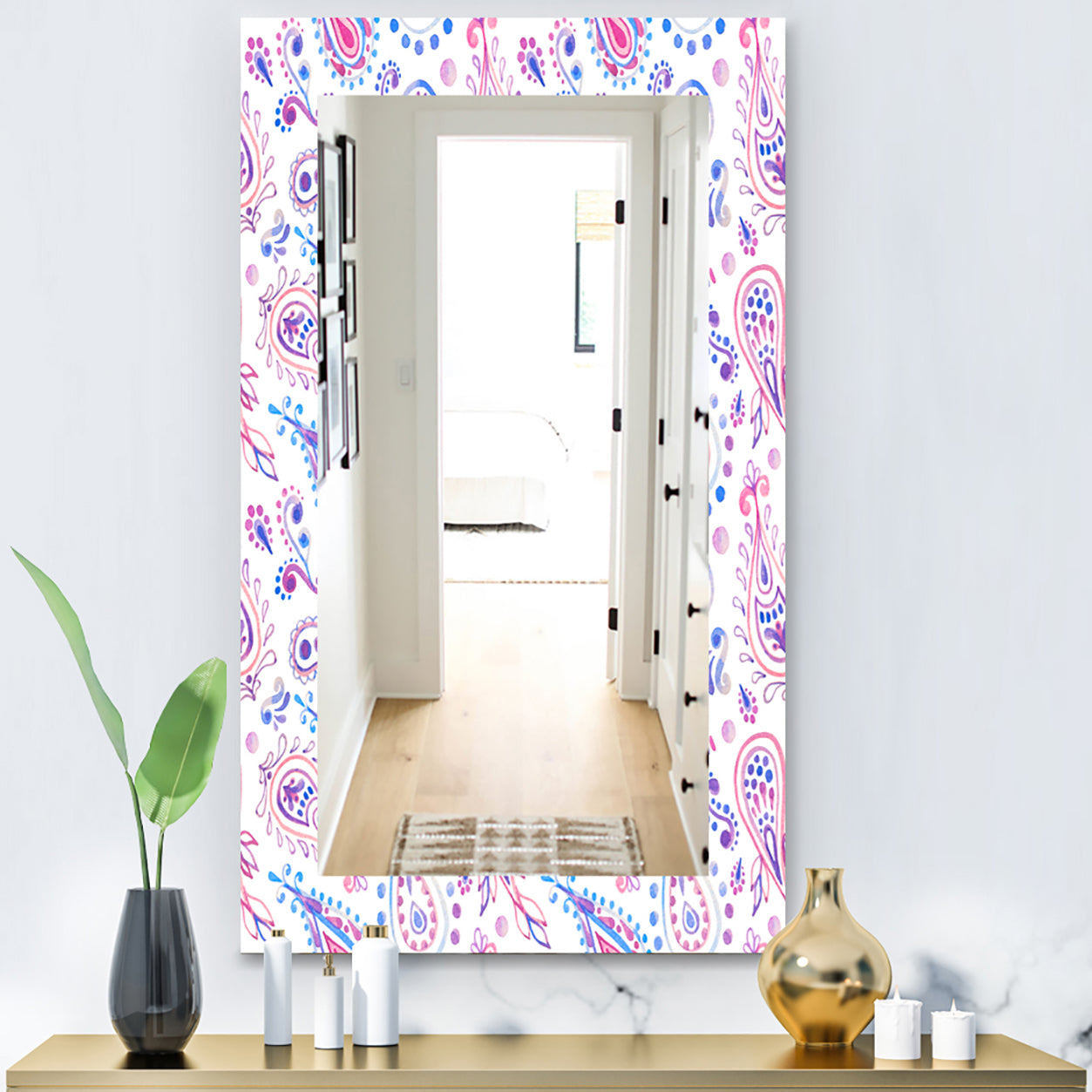 Paisley 3 - Bohemian and Eclectic Mirror - Modern Wall Mirror